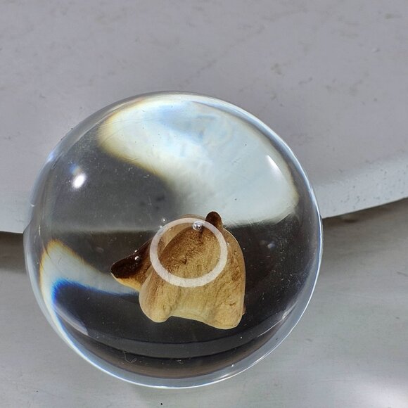 Hagen Renaker Cocker Spaniel Puppy Figurine Sulfide Marble Paperweight Art Glass - Picture 9 of 9